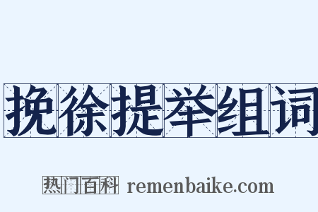 挽徐提举组词是什么意思的图片